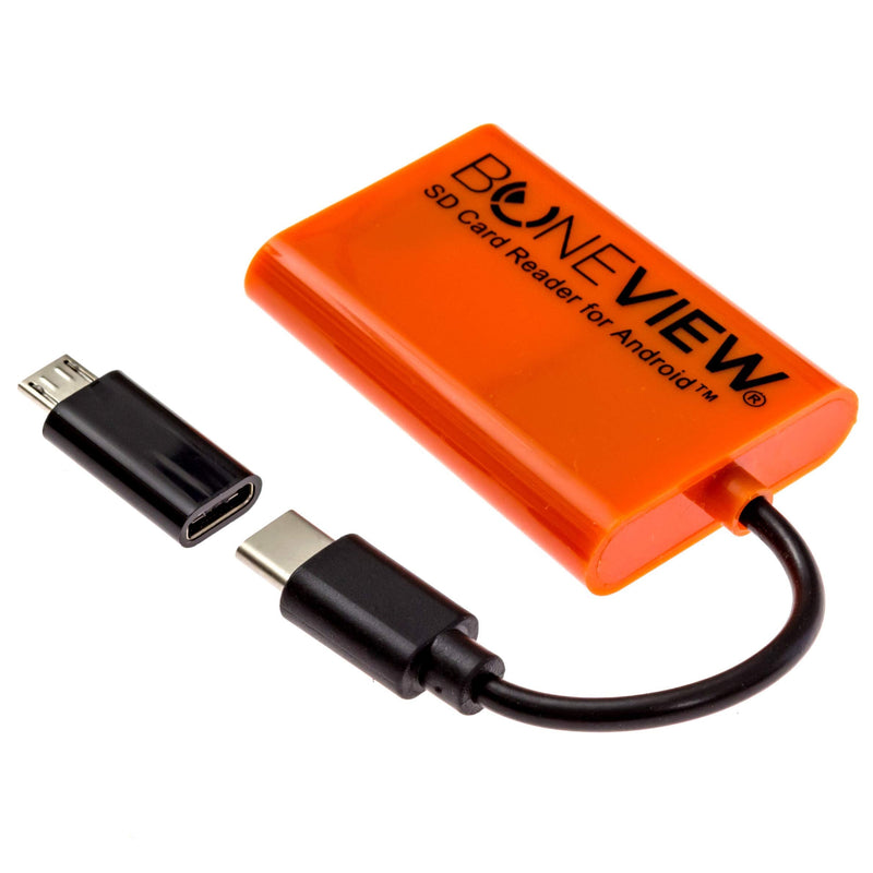 [Australia - AusPower] - SD Card Reader for Android - Type C USB Trail Camera Viewer, Photo & Video from All Game Cam Memory on Any Smart Phone, Samsung, Moto, LG + Free MicroUSB OTG Adapter, Includes Zipper Case 