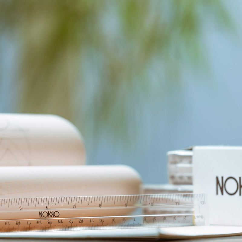 [Australia - AusPower] - NOKKO Clear Plastic Rulers Bulk 50 Piece Pack - Transparent 12 Inch / 30 Centimeter Ruler Class Set - Easy to Read School and Office Supplies for Kids, Students, Teachers and Artists 