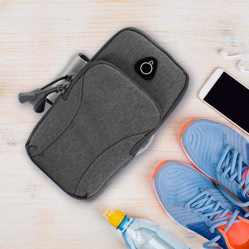[Australia - AusPower] - REOUG Tuban Sports Running Jogging Gym Arm Band Pouch Holder Bag Case for Cell Phone(Grey) 