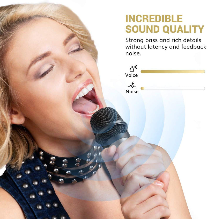 [Australia - AusPower] - Wireless Microphone, TONOR UHF Metal Cordless Handheld Mic System with Rechargeable Receiver, for Karaoke, Singing, Party, Wedding, DJ, Speech, 200ft ( TW-620) 
