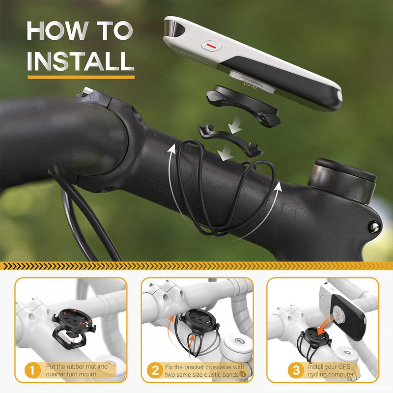 [Australia - AusPower] - TUSITA Quick Release Bike Mount Compatible with Garmin Bike GPS Computer, XOSS G/G+, iGPSPORT GPS - Quarter Turn Edge GPS Computer Bracket - Bicycle Combo Extended Mount Road MTB Accessories 