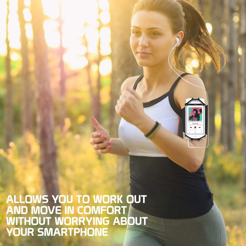 [Australia - AusPower] - Cellet Sports Fitness Armband Adjustable Running Sleeve Cell Phone Holder Water Resistant Elastic Case Compatible with Apple iPhone 12 Pro 12 Mini 12 Pro Max 11 Pro Max 11 XR XS X 10 SE 8 Plus 8 7 