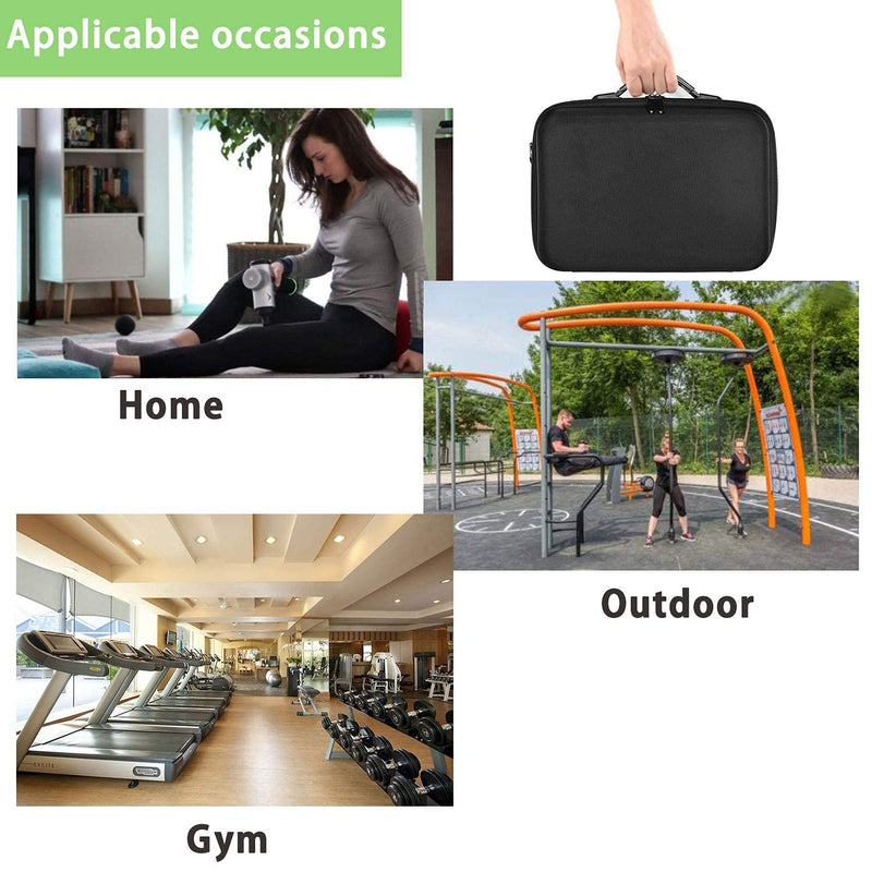 [Australia - AusPower] - Carrying Case for Hyperice Hypervolt / Hypervolt Plus 5 Attachment Slots Portable Storage Bag Waterproof Anti Shock Hard Shell Case for Hypervolt Massage Device (Case Only) 