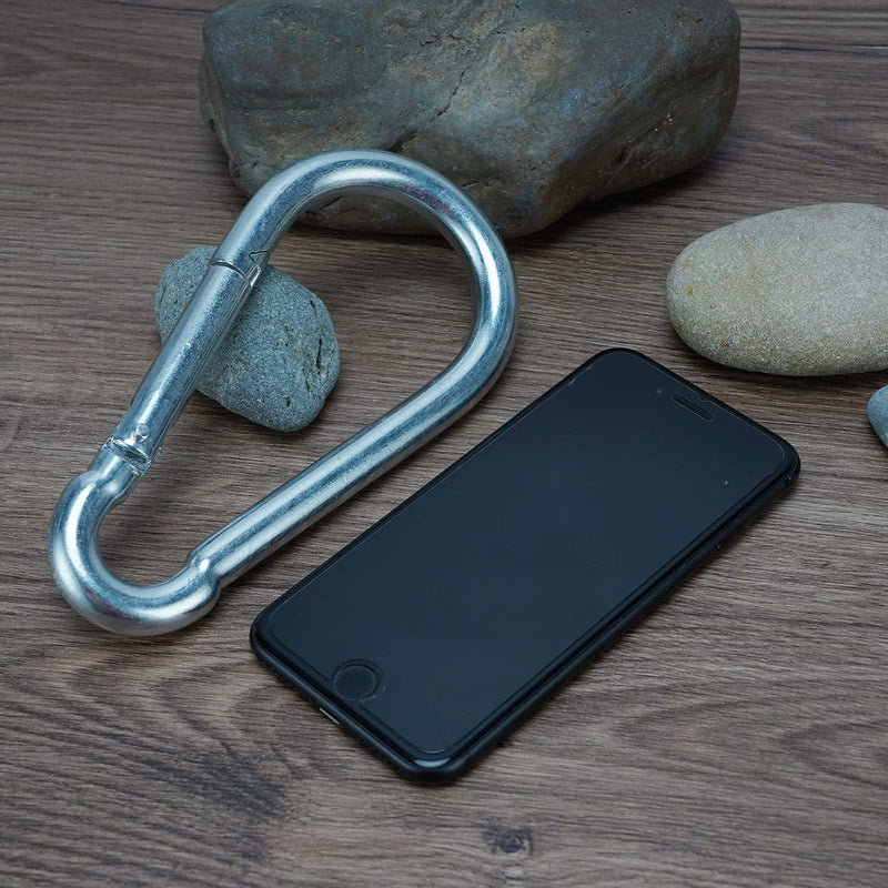 [Australia - AusPower] - Big Carabiner Clip Heavy Duty Spring Snap Hook 6.3 Inch Steel Clip Link M1313x160mm 