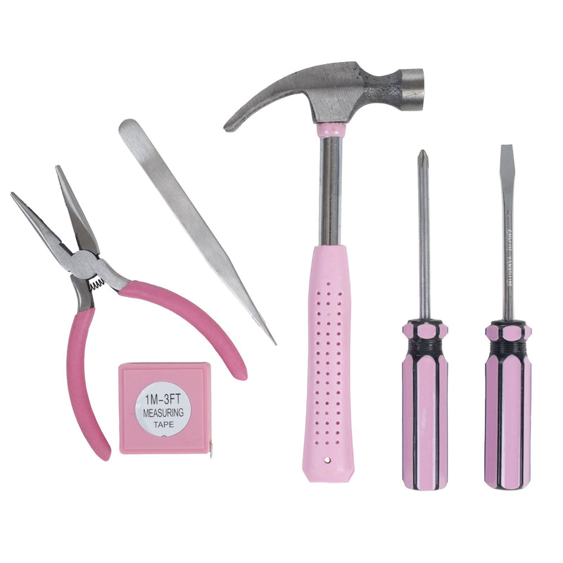 [Australia - AusPower] - Stalwart - 75-HT2007 Household Hand Tools, Pink Tool Set - 9 Piece by , Set Includes – Hammer, Screwdriver Set, Pliers (Tool Kit for the Home, Office, or Car) 