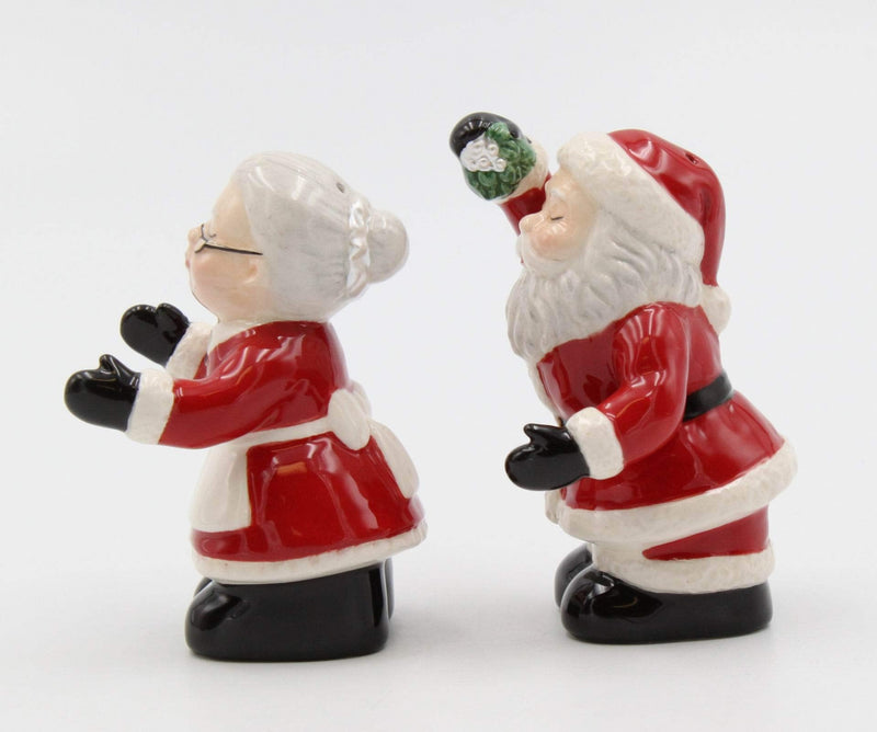 [Australia - AusPower] - Cosmos Gifts Kissing Santa Couple S/P Salt and Pepper Set, Multicolored 