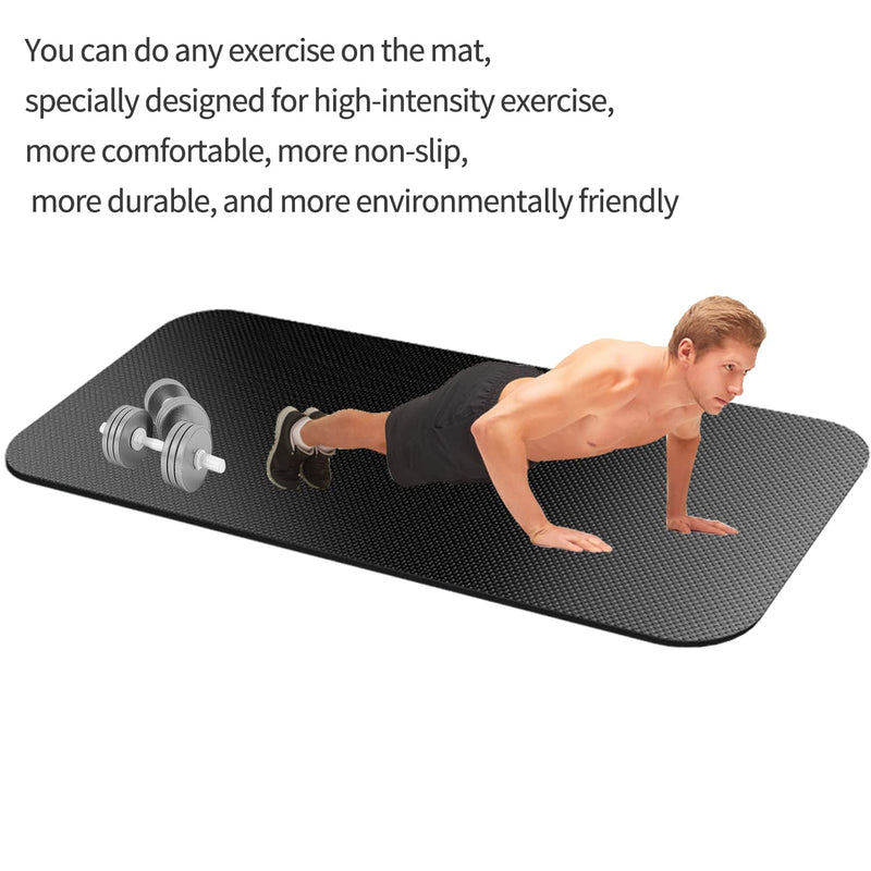 [Australia - AusPower] - Exercise Equipment Mat - Treadmill Mat, Exercise Bike Mat, Fitness Mat, Elliptical Mat, Jump Rope Mat, Yoga Mat, Gym Mat Use on Hardwood Floors and Carpet Protection Small - 47.3" x 23.6" 