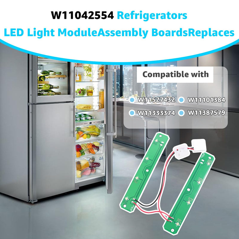 [Australia - AusPower] - Sousery W11042554 Refrigerators LED Light Module Board compatible with Whirlpool Amana Maytag Refrigerator Replaces W11527432 W11333374 W11101384 W11387579 