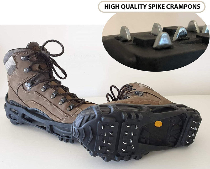 [Australia - AusPower] - Limm Crampons Ice Traction Cleats Large - Lightweight Traction Cleats for Walking on Snow & Ice - Anti Slip Shoe Grips Quickly & Easily Over Footwear - Portable Ice Grippers for Shoes & Boots Compact 
