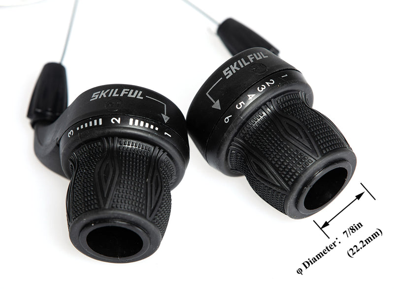 [Australia - AusPower] - MEGHNA Bicycle Bike Cycle Speed Lever Twist Shifter Lever 6-Speed 7-Speed Grip Shift Mountain Bike Gear Grip Shift(Pair) 