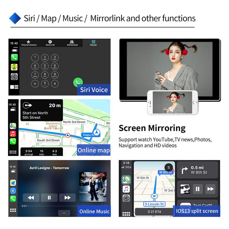 [Australia - AusPower] - Wired Carplay USB Dongle,Android Auto, Mirroring,Smartphone Link Receiver for The Vihecle with Android System carplay Upgrade/USB Connect/SIRI Voice Control/Google and Waze maps 