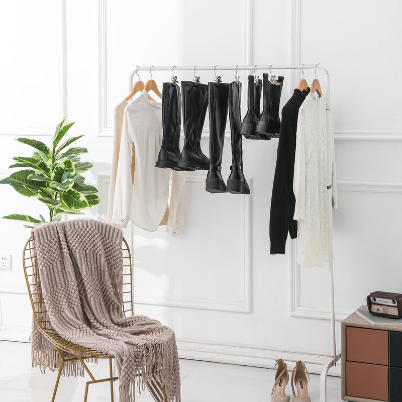 [Australia - AusPower] - Frezon 30 Pack Boot Hanger for Closet, Laundry Hooks with Clips, Boot Holder, Hanging Clips, Portable Multifunctional Hangers Single Clip Space Saving for Jeans, Hats, Tall Boots, Towels(Black) Black 