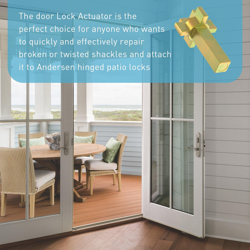 [Australia - AusPower] - ArrogantF Door Lock Actuator Replacement for Anderson Door 200 400 Series Frenchwood Hinged Patio Door Handle Broken or Twisted Off Lock Axle from 1988 to Present, Part# 2579542 1 PC 