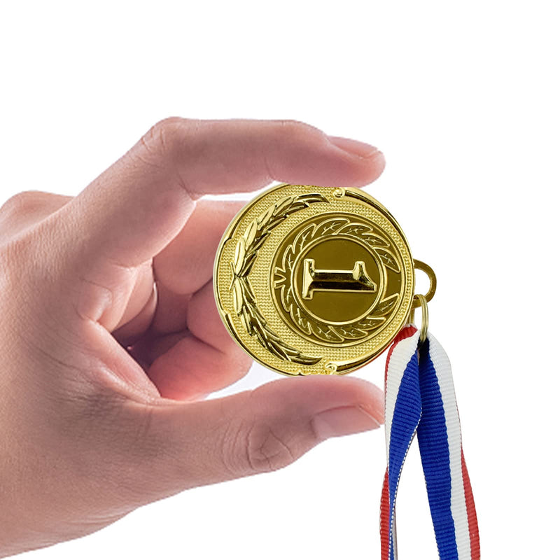 [Australia - AusPower] - Abaokai 12 Pieces Gold 1st Place Award Medals-Winner Medals Gold Prizes for Sports, Competitions, Party, Spelling Bees, Olympic Style, 2 Inches 