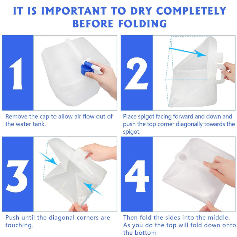 [Australia - AusPower] - Foldable Cube Camping Water Container Collapsible Hiking Water Storage Bag Gallon Water Carrier, BPA-free, Portable Water Jug Tank Canteen for Hurricane Flood Emergency Reservoir (2.6gallon-1pack) 
