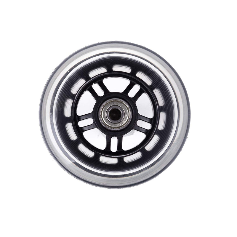 [Australia - AusPower] - Little World Scooter Wheels Pair - 2Pcs Scooter Replacement Wheels - 100mm Pro Stunt Scooter Replacement Wheels - Quality Scooter Wheels for Smooth Ride Black ABEC-7 