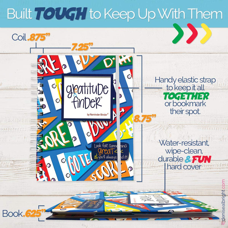 [Australia - AusPower] - Gratitude Finder® 52 Week Non-Dated Journal for Boys with 177 Totally Cool Hand-Illustrated Stickers (Super Kiddo) Super Kiddo Gratitude Finder Journal 