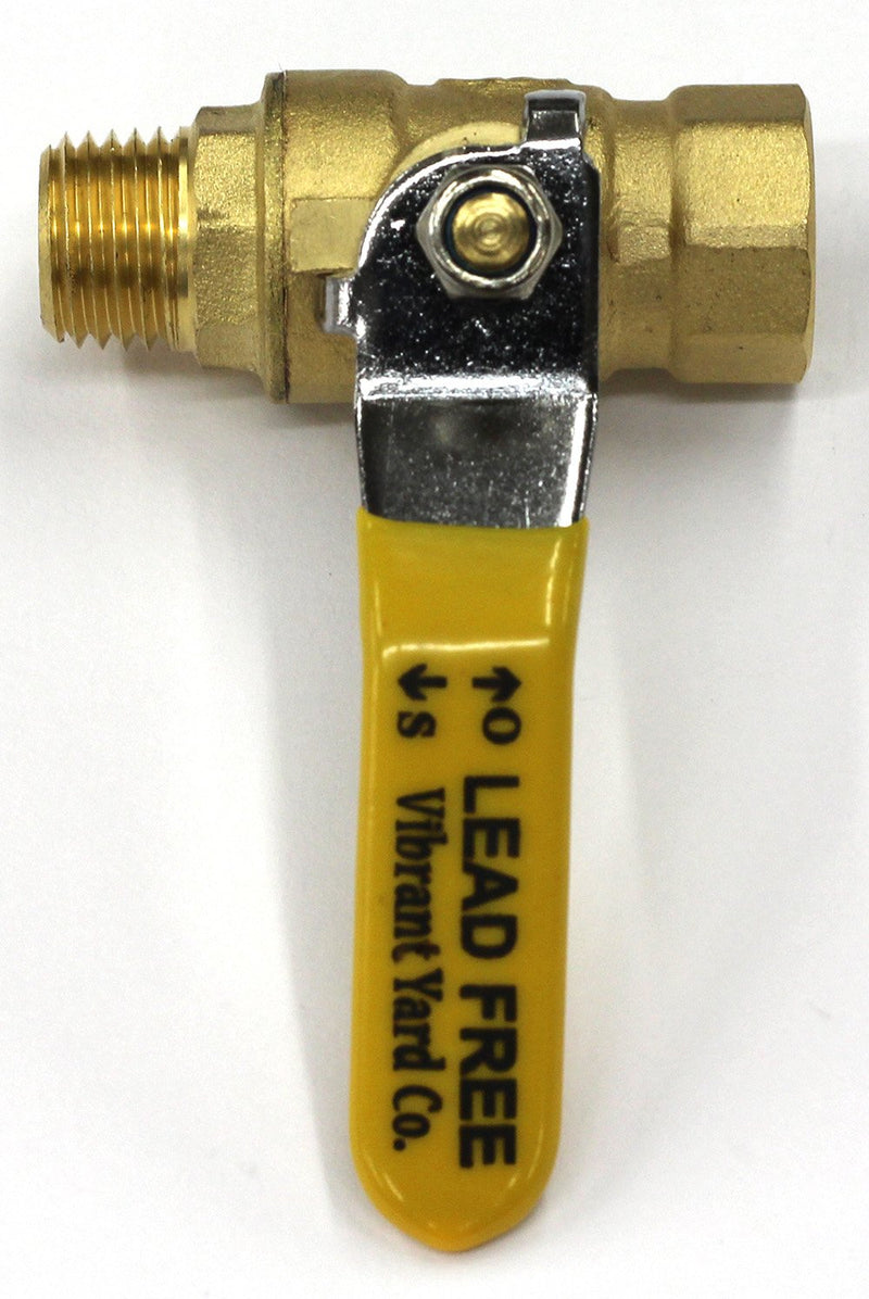 [Australia - AusPower] - Lead-Free Forged Brass In-Line Ball Shut Off Valve, Quarter Turn, 1/4" Male NPT (MNPT) X 1/4" Female NPT (FNPT), Qty: 1 1/4" NPT 