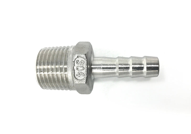 [Australia - AusPower] - CONCORD 304 Stainless Steel 3/8" Barb Hose to 1/2" NPT Home Brew Fitting. 2 Pack 