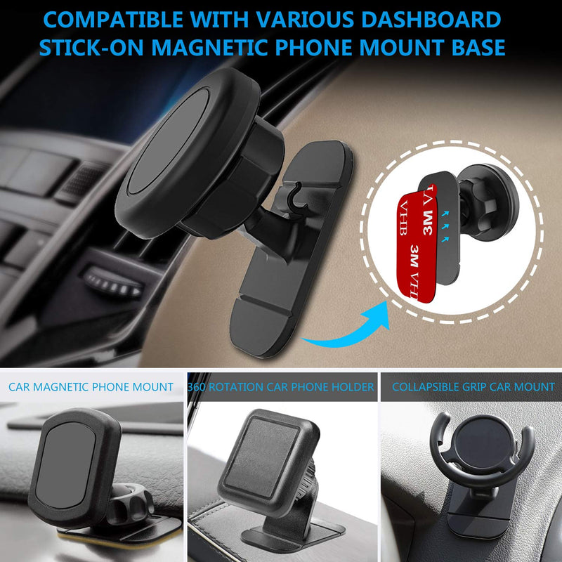 [Australia - AusPower] - Very High Bond Car Adhesive, AZXYI 9 PCS Dashboard Sticky Adhesive Replacement, Double Sided Sticky Pads Sticker Tapes for Mounting Windshield Dashboard Magnetic Phone Car Mount and Dash Cam 