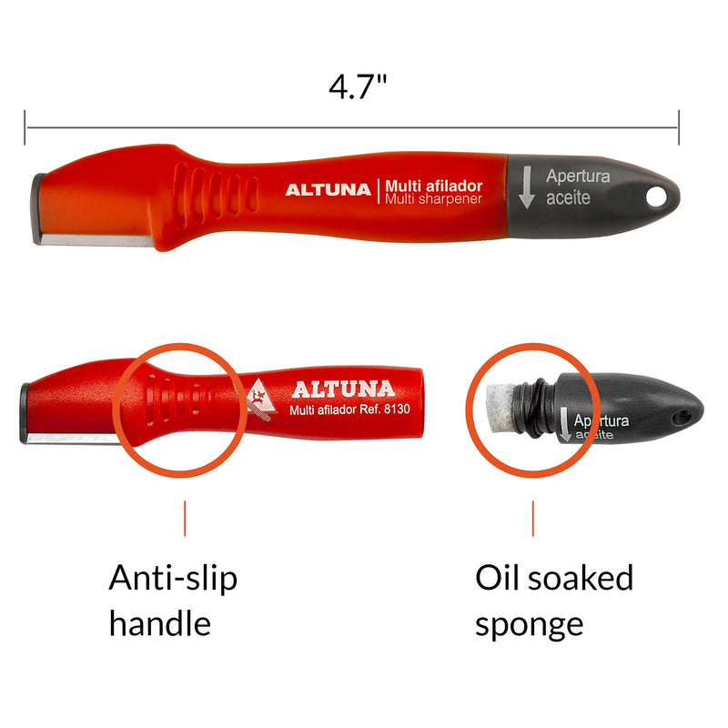 [Australia - AusPower] - Altuna Pocket Blade Sharpener for Garden Tools with Tungsten Carbide Blade - Universal Tool Sharpener for Pruning Shears, Hedge Scissors, Clippers, Pocket Knives, and More 