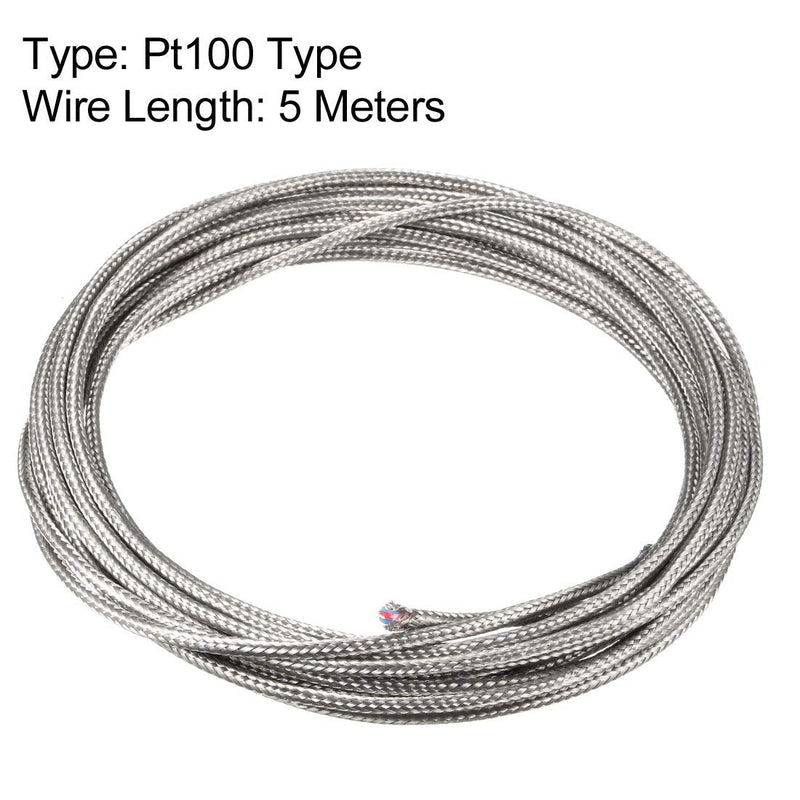 [Australia - AusPower] - uxcell Thermocouple Wire 3 Core Extension Cable High Temperature Fiberglass Insulation 16ft 