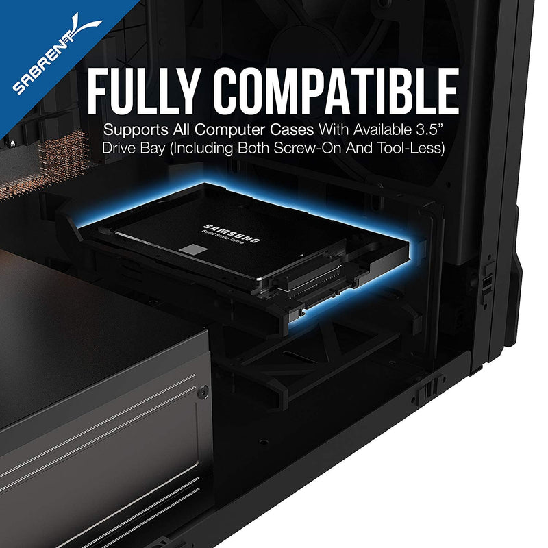[Australia - AusPower] - SABRENT 2.5” SSD & SATA Hard Drive to Desktop 3.5” SATA Bay Converter Mounting Kit (BK-PCBS) Server: x2 2.5" HDD/SSD to 3.5 