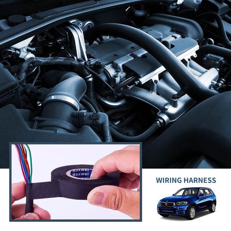 [Australia - AusPower] - Automotive Wiring Harness Cloth Tape - Maxwel VERSAF51217 Chemical Fiber Cloth High Temp Wire Harness Wrapping Tape for Auto Electrical Wrap, Protection, Insulation 19MM × 25M Pack of 1 Piece 
