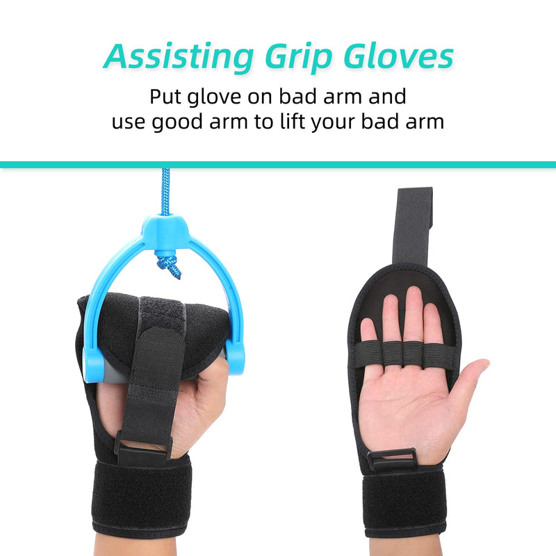 [Australia - AusPower] - Fanwer Shoulder Pulley, Overhead Shoulder Pulley for Physical Therapy, Over the Door Exercise Pulley Device for Rotator Cuff Recovery & Frozen Shoulder Arm Rehabilitation. Shoulder Rehab Pulley System 