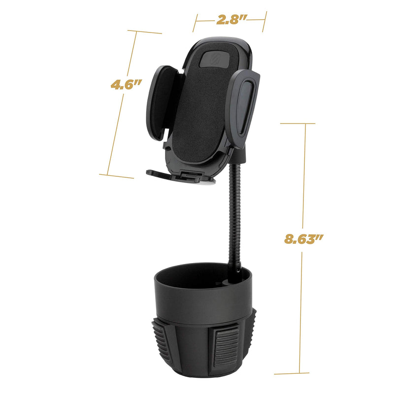[Australia - AusPower] - Scosche SUHCUPM-XCES0 Select Phone Mount for Car with Adjustable Gooseneck, Black Cup Holder 