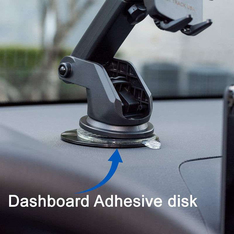 [Australia - AusPower] - 360 Car Phone Mount Holder Adjustable Long Neck One Touch Car Cell Phone Mount Holder for Windshield Dashboard and Office Desk. Compatible with Any Smartphone 