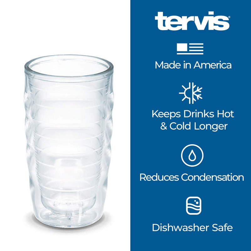 [Australia - AusPower] - Tervis Big Sis Tumbler with Wrap and Fuchsia Lid 10oz Wavy, Clear Lidded 