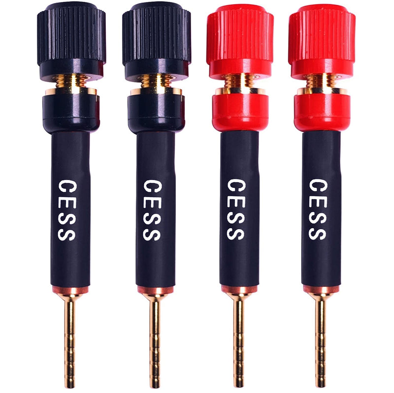 [Australia - AusPower] - CESS-129 Pin Banana Plug to Female Banana Jack and Binding Post Wire Connect Terminal for Speaker/Amplifier, 4 Pack 