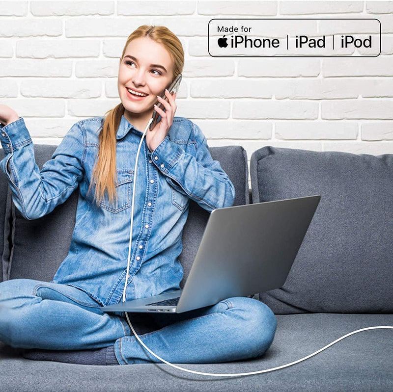 [Australia - AusPower] - [Apple MFi Certified] iPhone Fast Charger, Veetone 2 Pack 20W USB C Power Delivery Wall Charger Plug with 6FT Type C to Lightning Quick Charge Sync Cable for iPhone 13/12/11/XS/XR/X 8/SE/iPad/AirPods White 