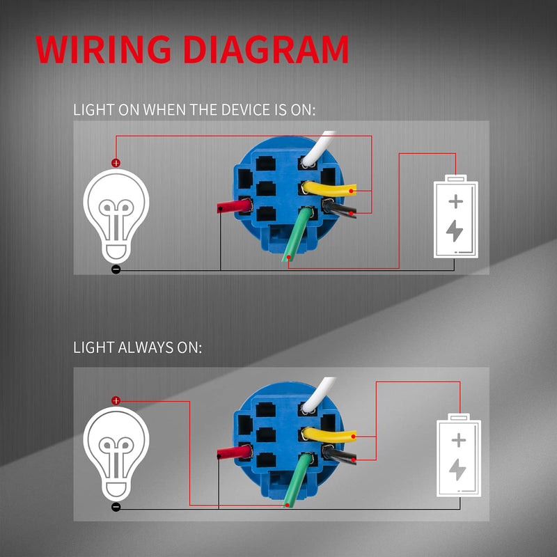 [Australia - AusPower] - DaierTek Momentary Push Button Switch 12V Waterproof LED Horn Button Switch 12 Volt Stainless Steel 22mm for Automotive Car Marine Boat Train -2pcs Black 22mm Blue Ring Illuminated 