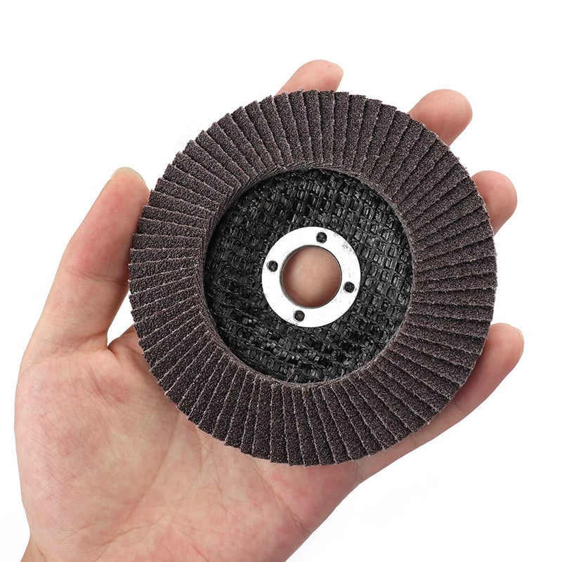 [Australia - AusPower] - SI FANG 10Pcs 4''x5/8'' Premium High Density Calcined Aluminum Oxide Flap Disc 60 Grit 60Grit 