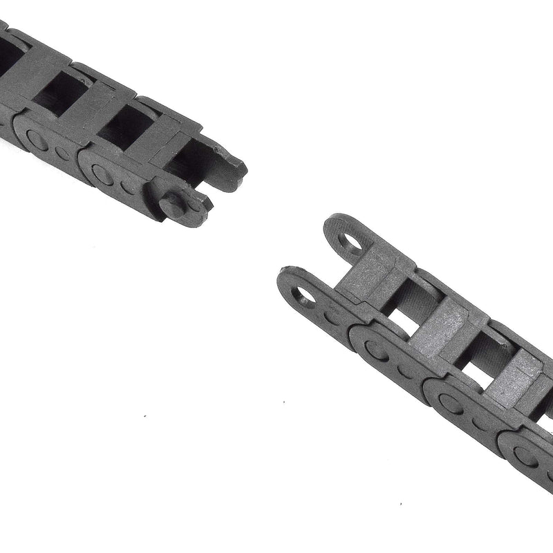 [Australia - AusPower] - Plastic Drag Chain Cable Carrier Closed Type with End Connectors R15 7 x 7mm L1000mm for Electrical CNC Router Machines 