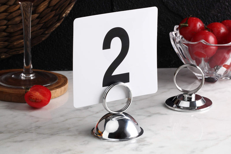 [Australia - AusPower] - New Star Foodservice 23398 Ring-Clip Table Number Holder/ Number Stand/ Place Card Holder, Set of 12, 1.5-Inch 