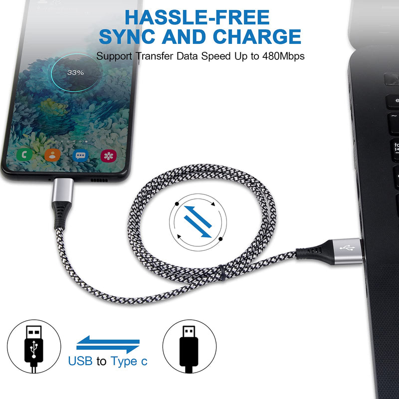 [Australia - AusPower] - Android Charger Fast Charging, 18W Fast Wall Charger with 3ft USBC Charge Cable Compatible with LG K92 5G K62 K52 K42 Wing 5G Velvet 5G UW Stylo 6 5 4 Moto G Stylus/Power/Play Edge 20 Lite Defy (2021) QC Charger +3ft USBC Cable, Black 