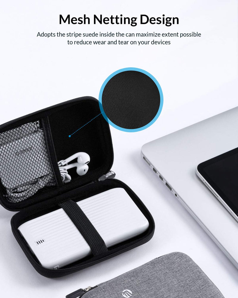 [Australia - AusPower] - ORICO Hard Drive Case 2.5 inch External Drive Storage Carrying Bag Waterproof Shockproof with Inner Size 5.5x3.5x1.0inch for Organizing HDD and Electronic Accessories,Grey(PHD-25) Grey 