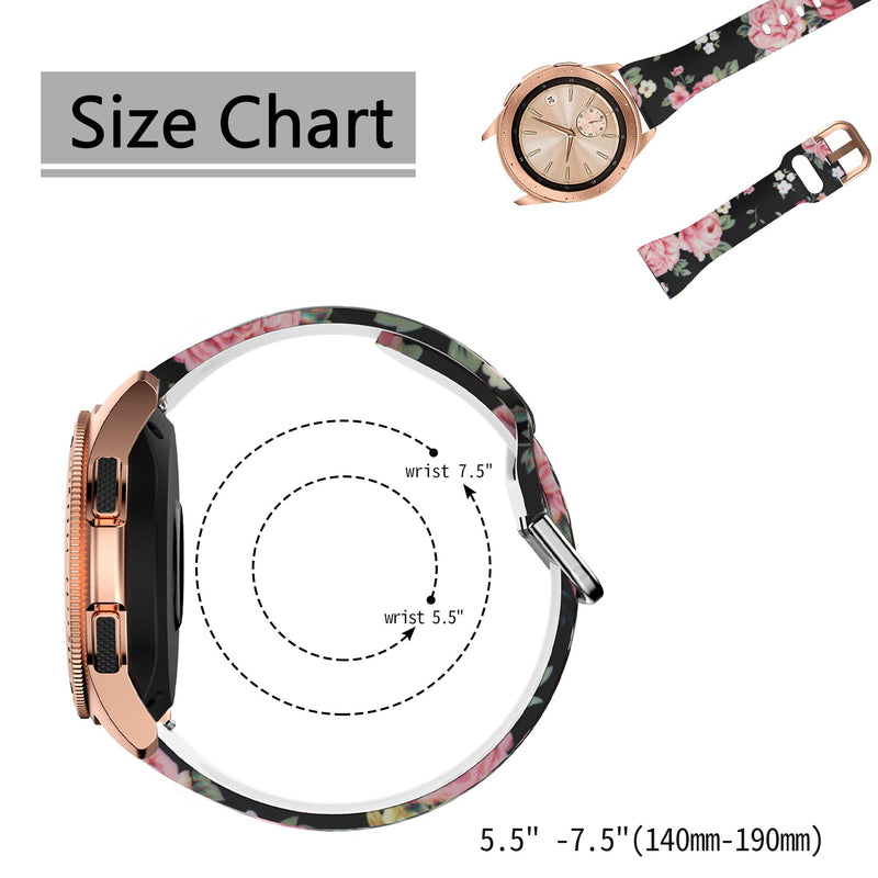 [Australia - AusPower] - Bands for Samsung Active 2 Watch 44mm Galaxy Watch 40mm42mm Band 20mm Watch Band Non-Fading Silicone Breathable Replacement Band Slim Pink Rose 