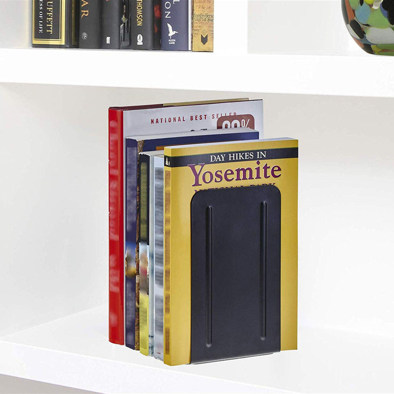 [Australia - AusPower] - Acrimet Premium Metal Bookends (Heavy Duty) (Black Color) (1 Pair) Black 