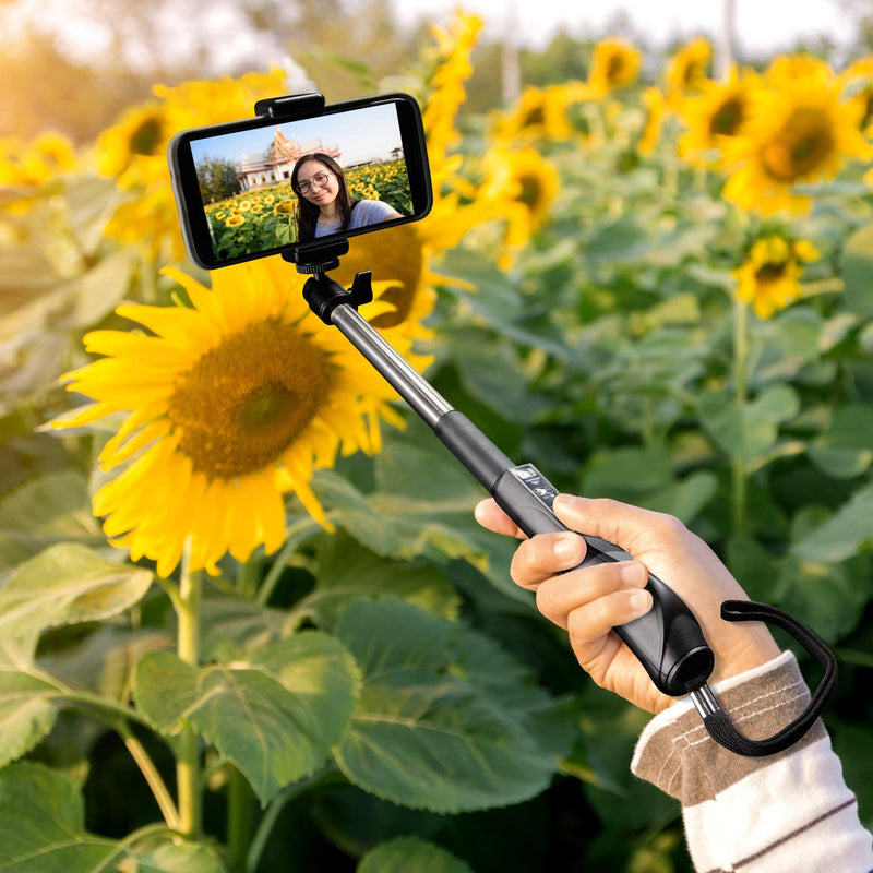 [Australia - AusPower] - Polaroid 40 Inch Selfie Stick With Integrated Bluetooth Remote Release In Grip For IOS and Android Bluetooth Camera Devices and Digital Cameras 