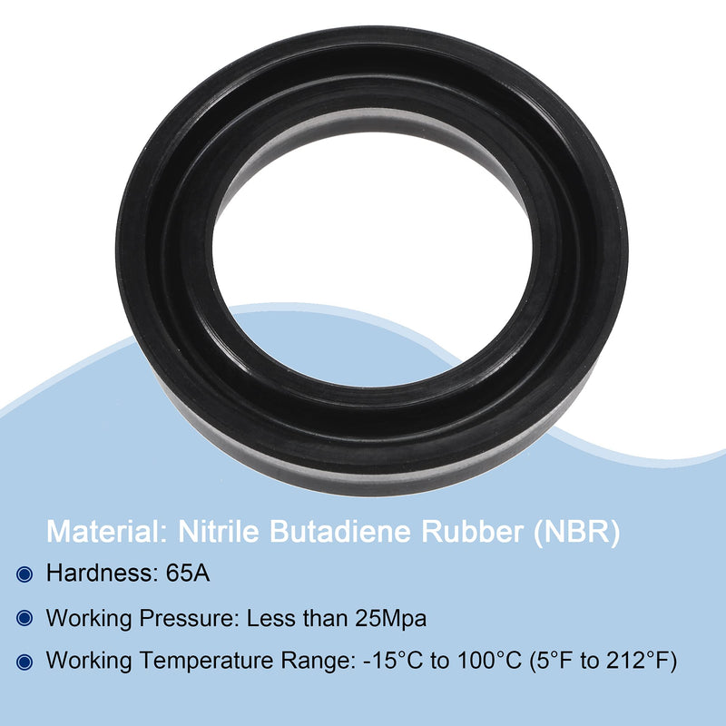 [Australia - AusPower] - MECCANIXITY USH Radial Shaft Seal 18mm ID x 26mm OD x 5mm Width Nitrile Rubber Oil Seal, Black 18x26x5mm 