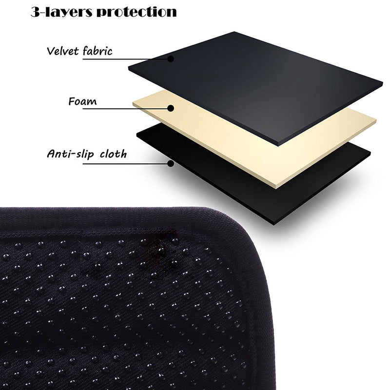 [Australia - AusPower] - Wanty 2 Pieces Home Office Polyester Removable Durable Machine Washable Office Chair Armrest Slipcovers Covers Protect Armrests (Black) Black 