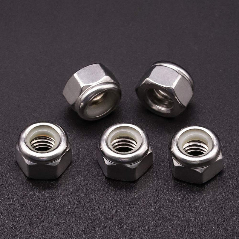 [Australia - AusPower] - UNC 1/2"-13 inch Nylon Inserted Hex Locknuts (10 Pack), 304 Stainless Steel (18-8) lock nut, Finish Hex lock Nut 1/2"-13 (10 Pack) 