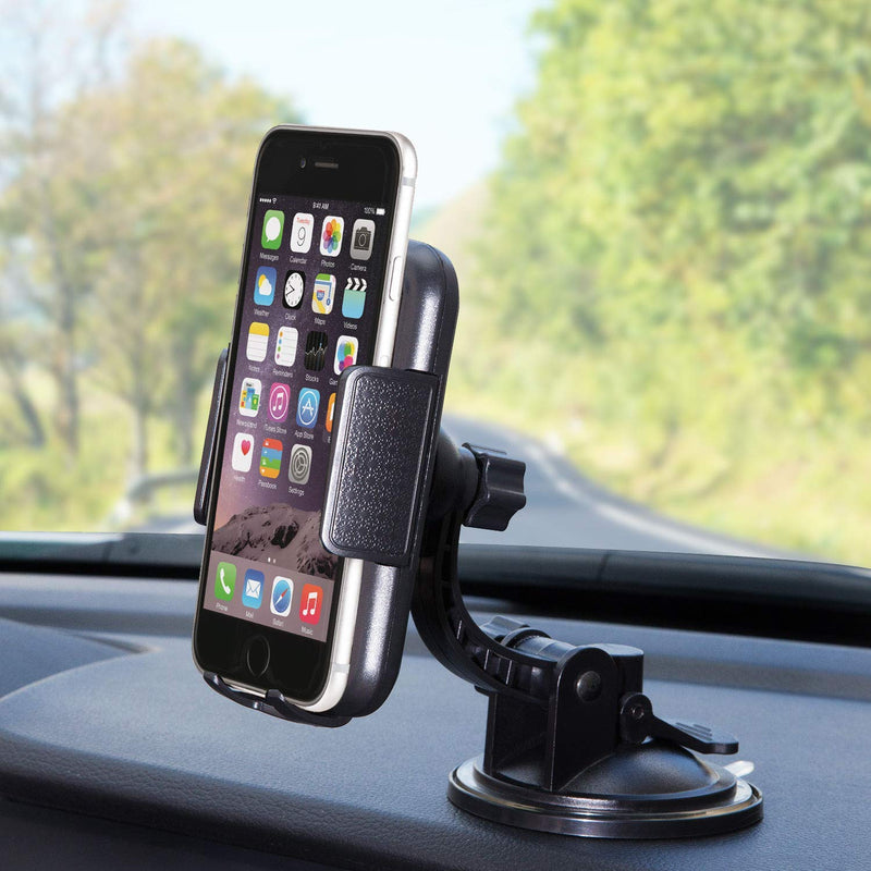 [Australia - AusPower] - BESTRIX Phone Car Holder for Dash & Windshield | Car Phone Holder Mount for Dashboard Compatible with iPhone 11Pro Xr Xs XS MAX X 8 8Plus 7 6Plus Galaxy Note S7 8 9 10 & All Smartphones up to 6.5" Black 