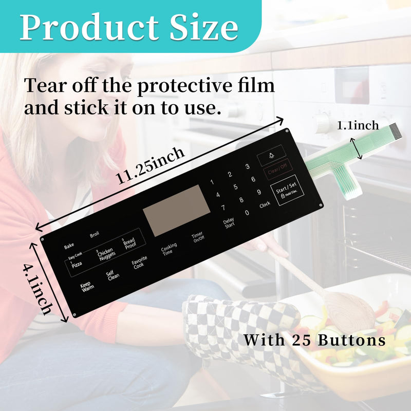 [Australia - AusPower] - ADKUN DG34-00025A (AP5800759) Range Membrane Switch Touchpad Overlay,Compatible with Samsung Stove Oven,Replace for PS8764897 4010963 