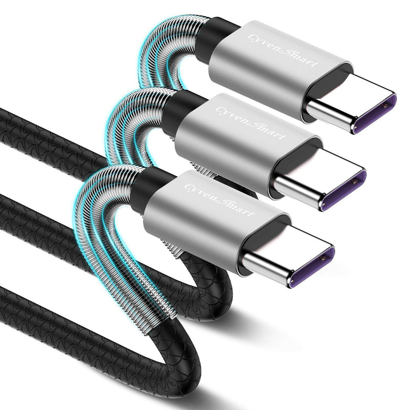 [Australia - AusPower] - CyvenSmart [3 Pack 6ft] Type c Charger+USB C Female to USB Male Adapter 