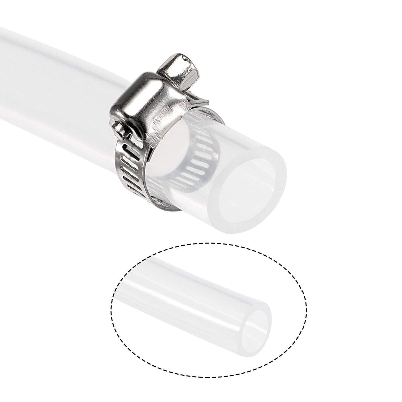 [Australia - AusPower] - uxcell Silicone Tubing 19mm(3/4") ID 25mm(1") OD 5ft(1.5m) Silicone Rubber Tube Air Hose Water Pipe Clear with Clamps 
